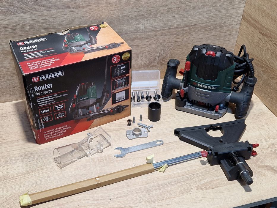 Frezarka parkside pof 1200 d3 urządzenie do obróbki drewna