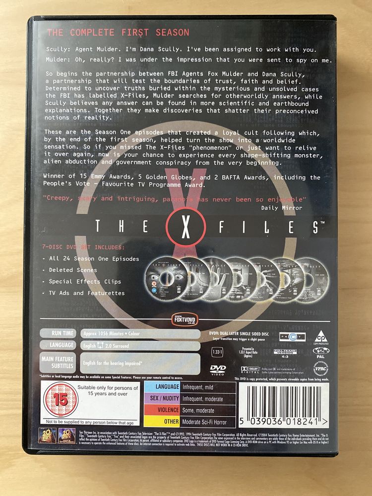 X-Files Ficheiros Secretos Season 1 DVD