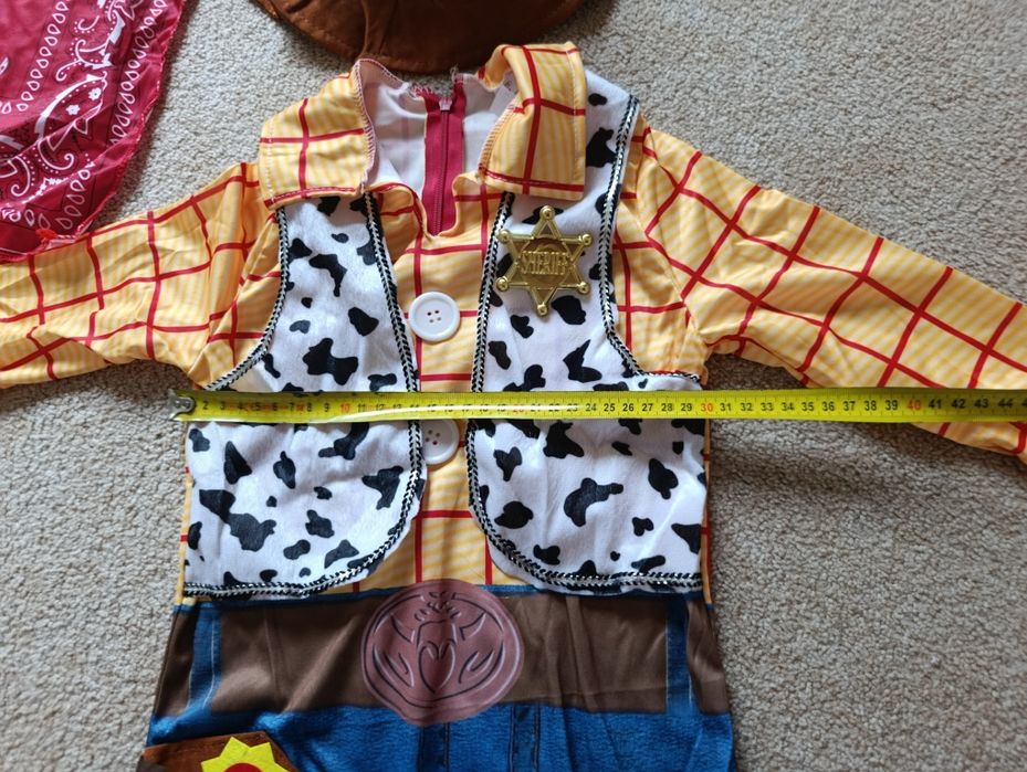 Toy story, szeryf, chudy, Andy, strój szeryfa