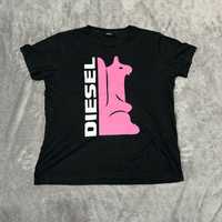Koszulka Diesel big logo print czarna spellout