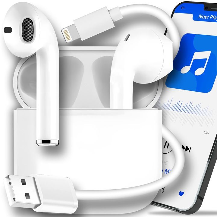 Słuchawki Bezprzewodowe Bluetooth Mikrofon Douszne Sportowe Pro + Powe