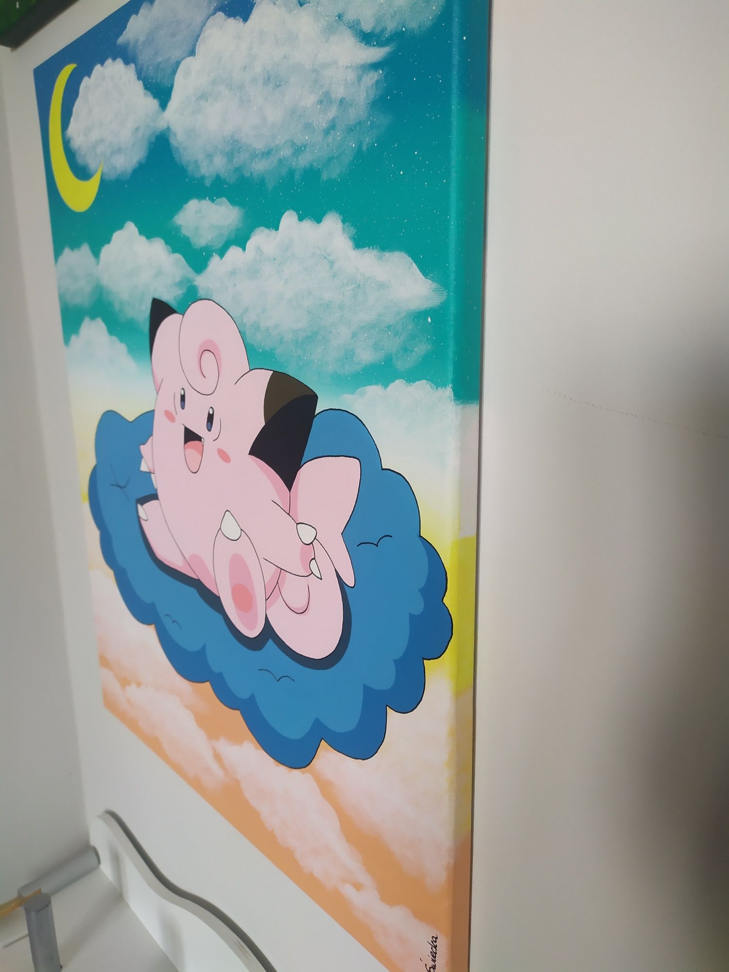 Obraz ręcznie malowany Pokemon