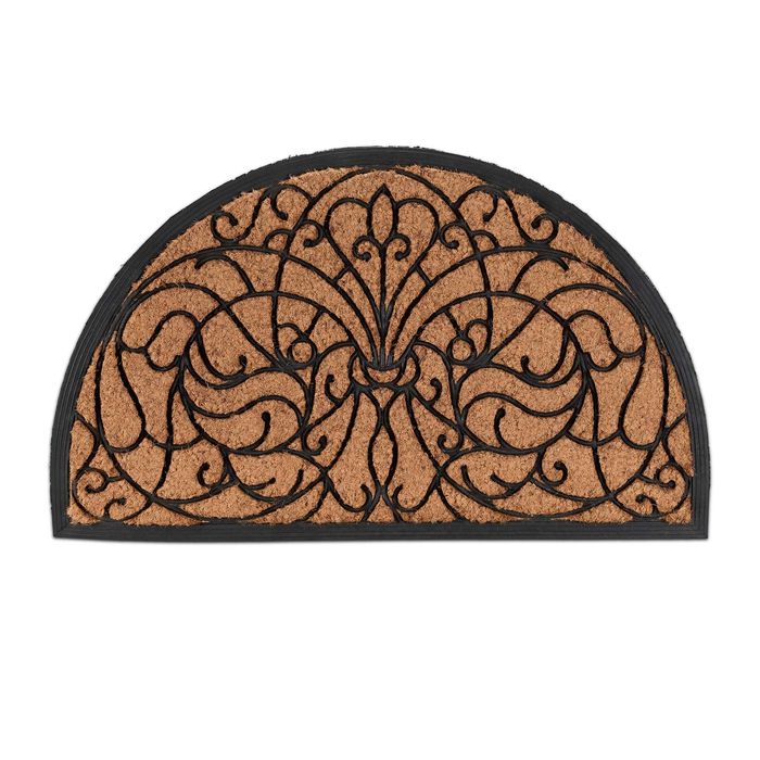 Półokrągła wycieraczka z wytrzymałego włókna kokosowego