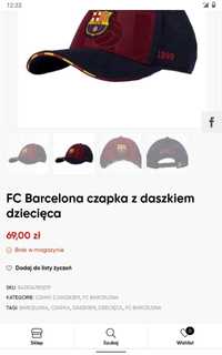 Piękna nowa czapka z daszkiem fc Barcelona dla chłopca uni