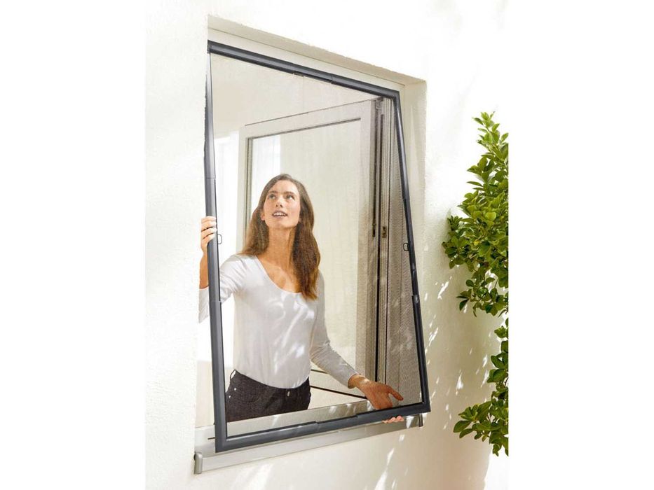 LIVARNO home Moskitiera okienna teleskopowa 100 x 120 cm