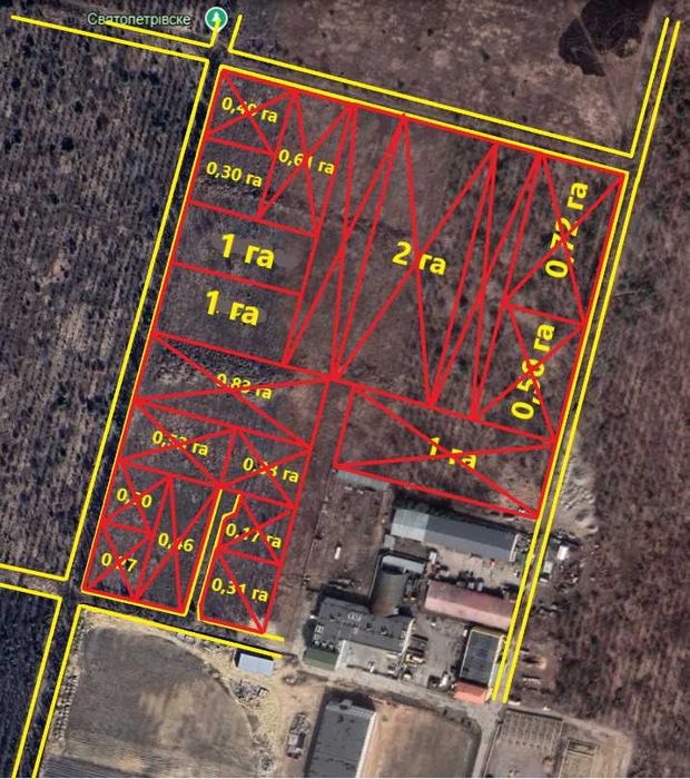 площа - 1 га (Склади. Виробництво. Логістика). Електрика та газ