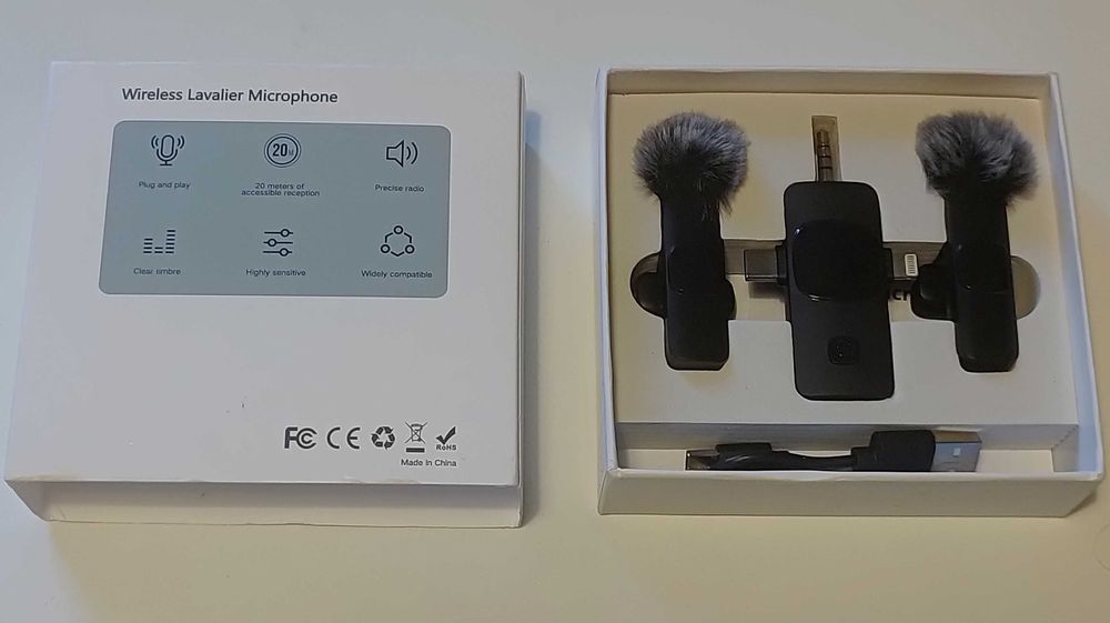 Mikrofon bezprzewodowy 4w1 Asteroid B-612 jack/usb-c/apple zestaw 2szt