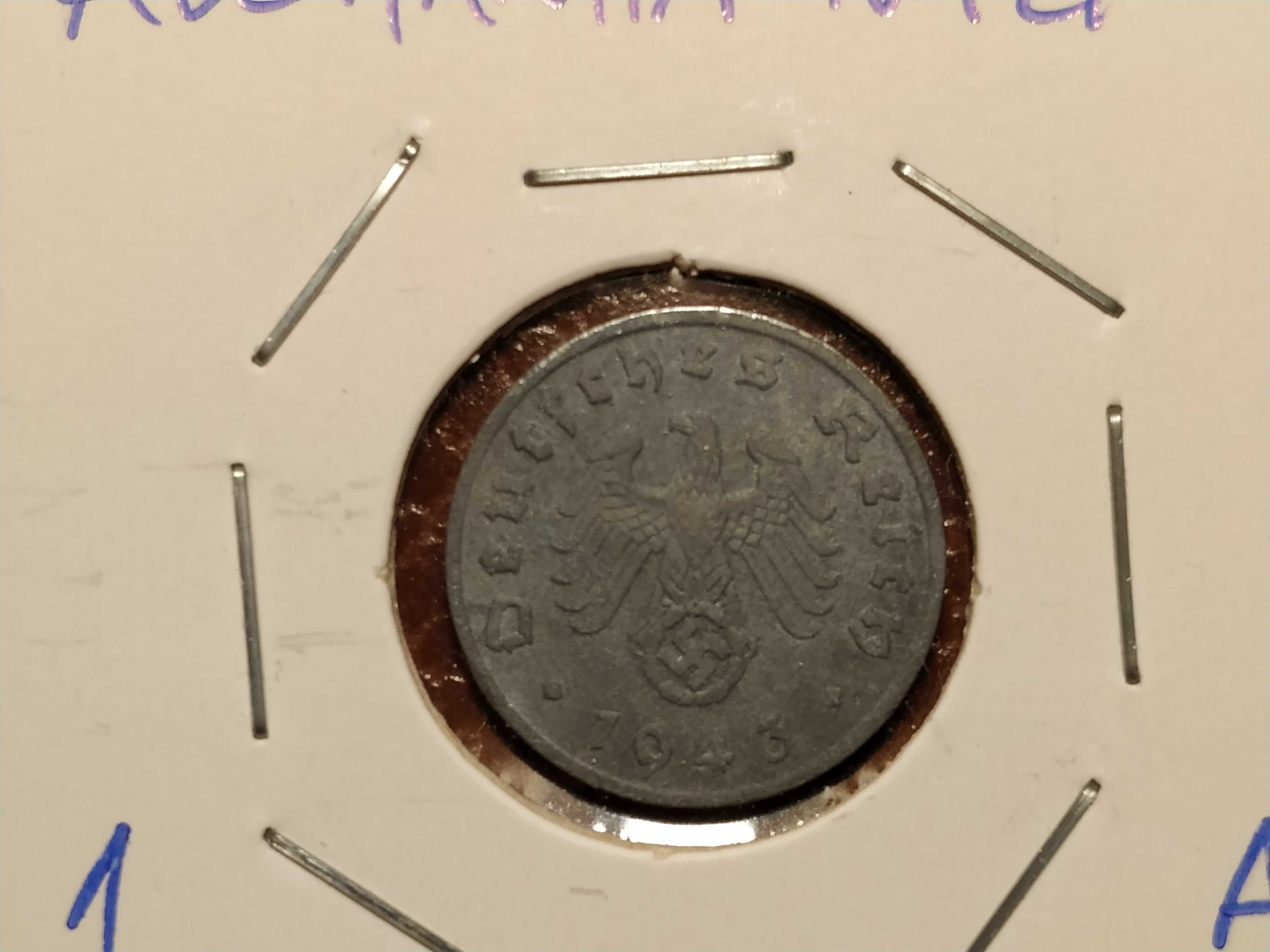 322 Moeda de 1 reichspfennig de 1943 A - Alemanha Nazi