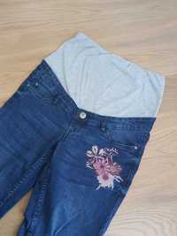 Wygodne spodnie ciążowe elastyczne jeans rozm 34