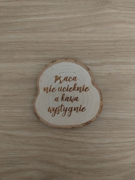 Podkładka pod kubek drewniana nowa