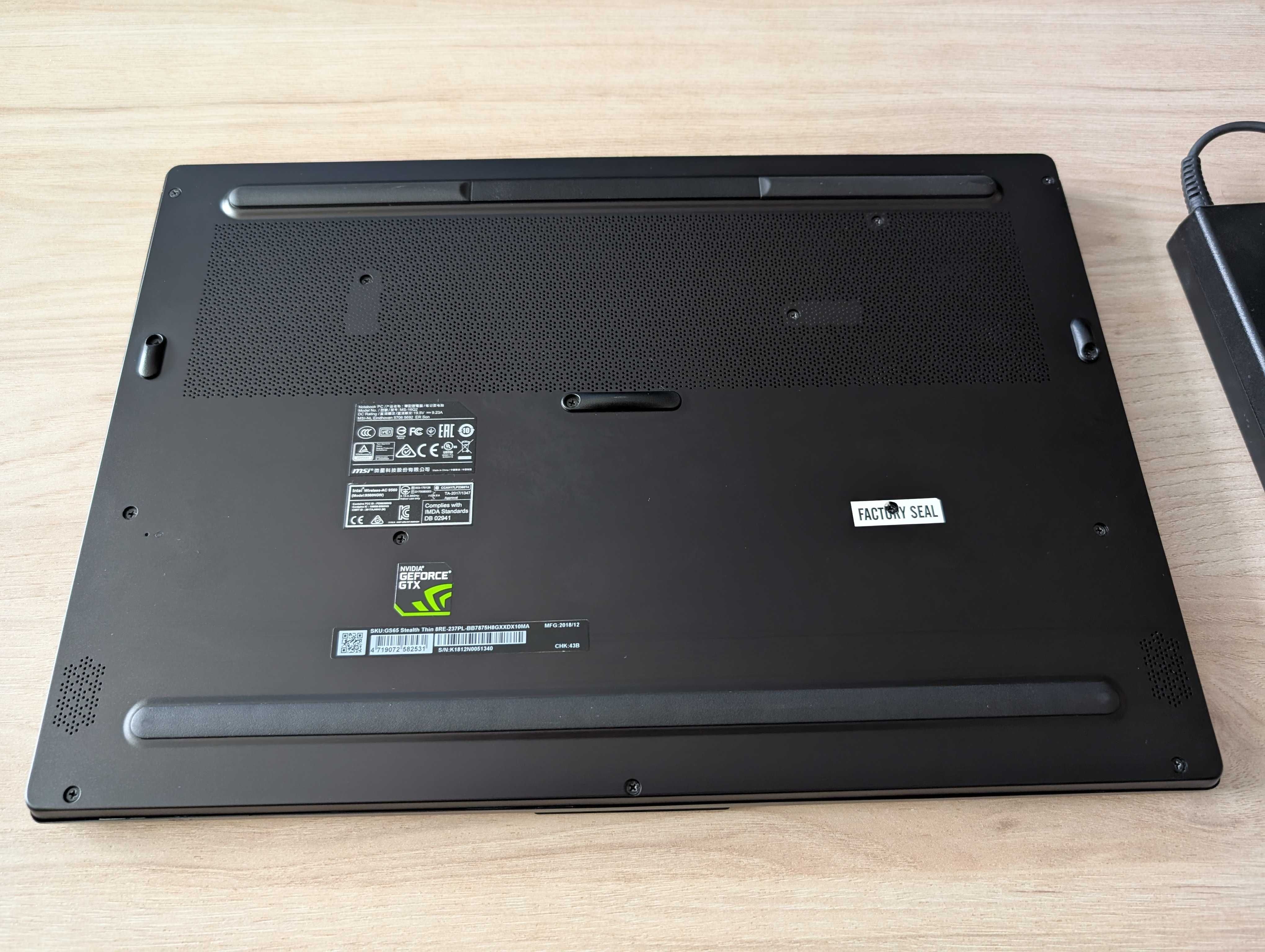 Notebook MSI GS65 Stealth Thin 8RE