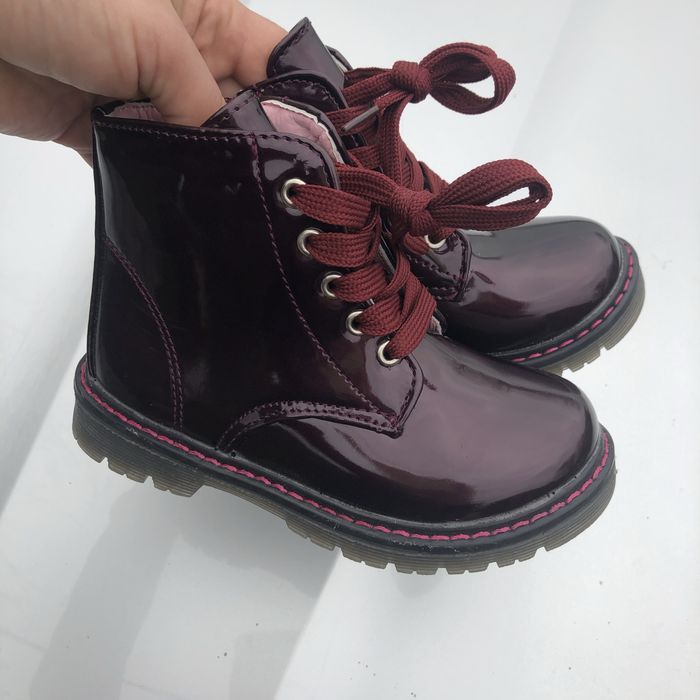 Стильні ботиночки для дівчаток в кольорі "бургунді" р.21-26