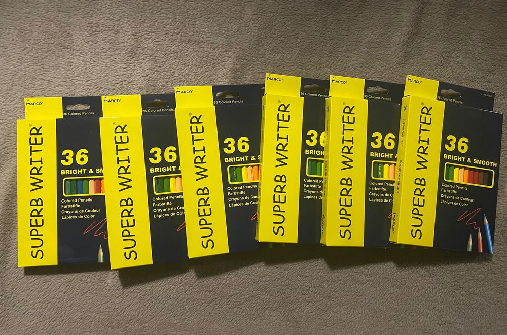 Кольорові олівці для малювання Superb Writer набір 36 кольорів