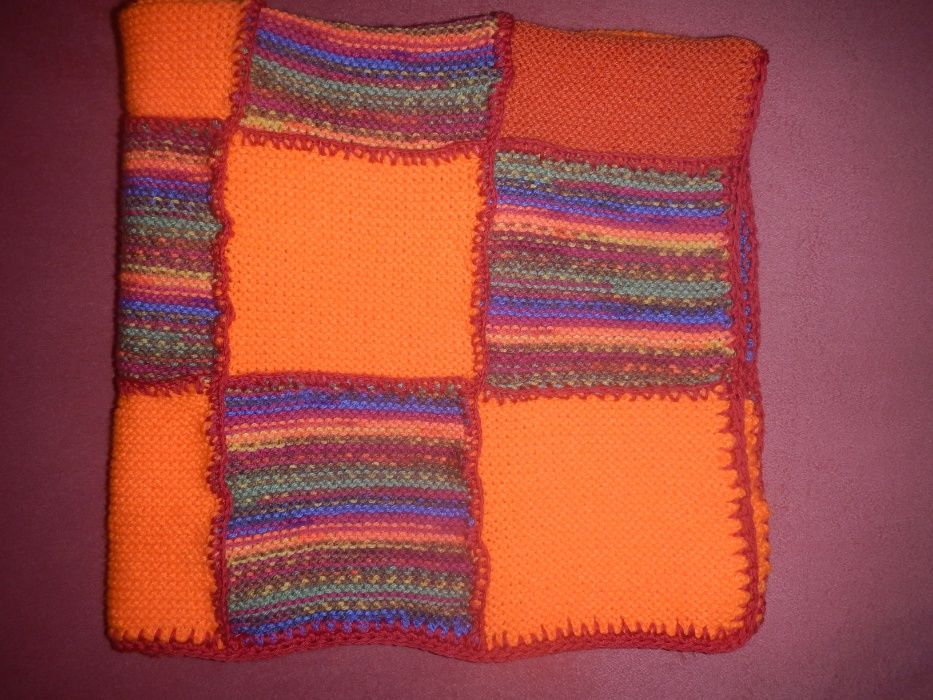 детский плед, покрывало одеяло ручной вязки р.75см х 75см