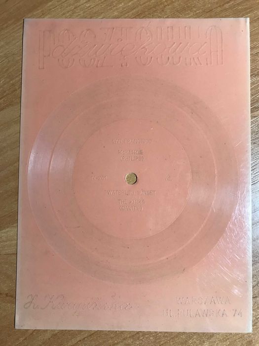 Pocztówka dźwiękowa PRL McKenzie San Francisco Kinks Waterloo Sunset