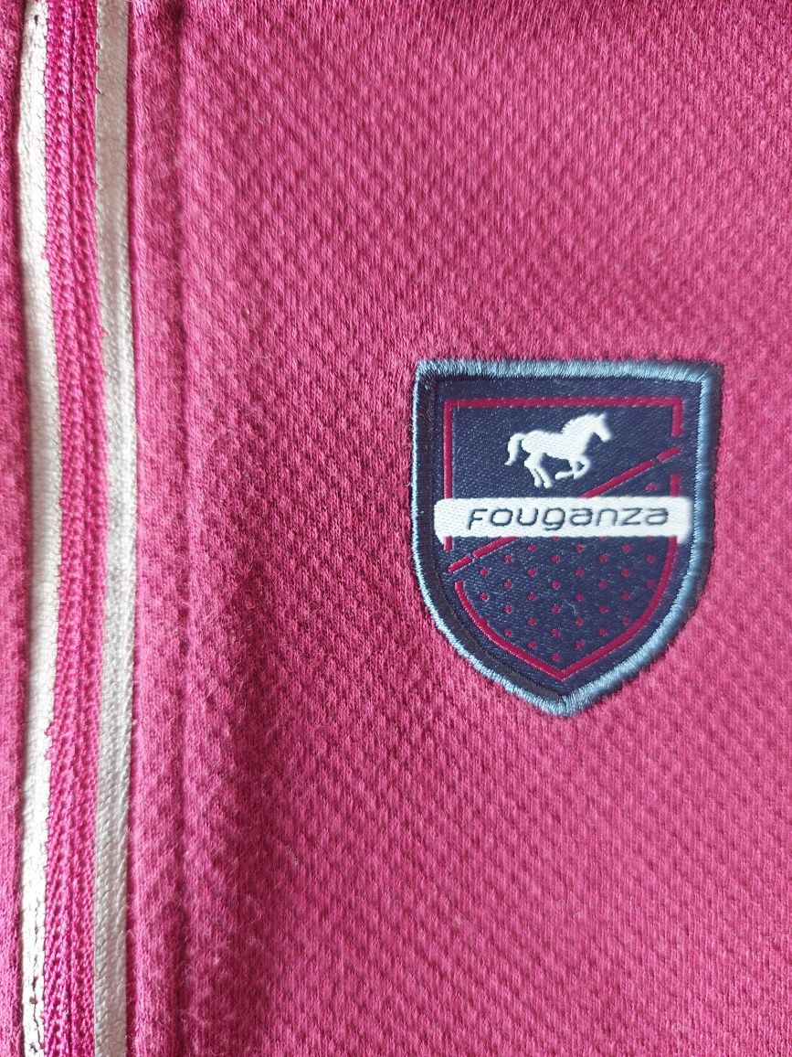 Koszulka polo jeździecka dziewczęca Fouganza