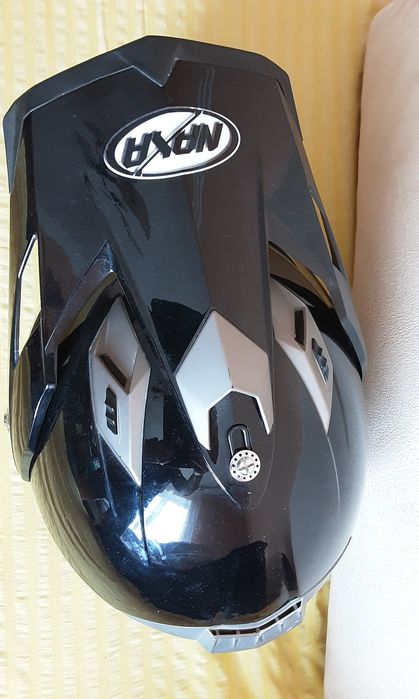 Kask młodzieżowy na motor +rękawice