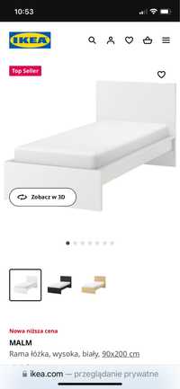 Łóżko Ikea Malm 200x90