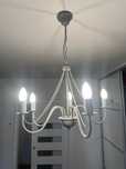 Lampa 5 punktowa pięcioramienna szara wisząca sufitowa