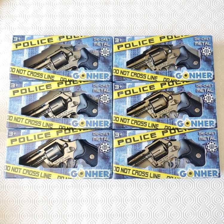 Pistola de policia metal de fulminantes 8 tiros