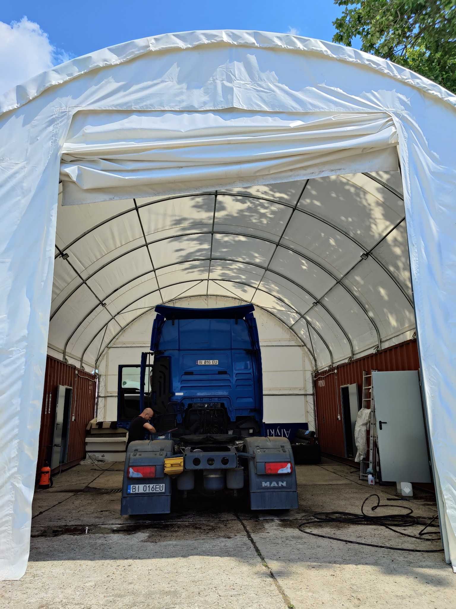 Hala Kontenerowa Łukowa 8x12m. Najgrubsza Plandeka Na Rynku! Lato/Zima