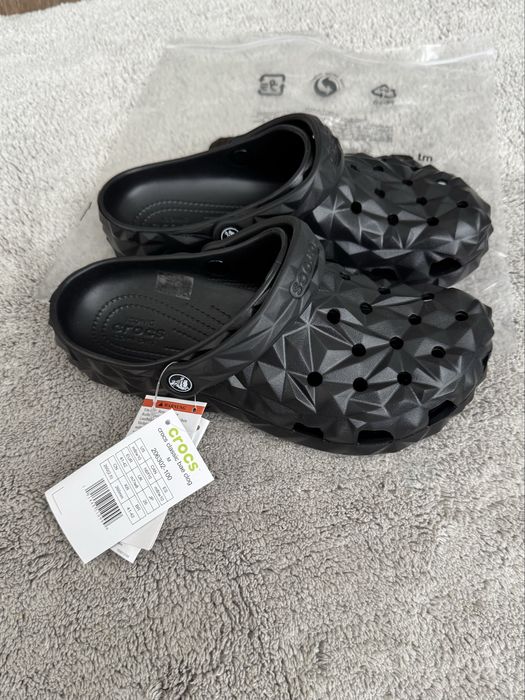 Crocs M8W10 26,5 см Classic Geometric Clog М8 41 42 чорні крокси