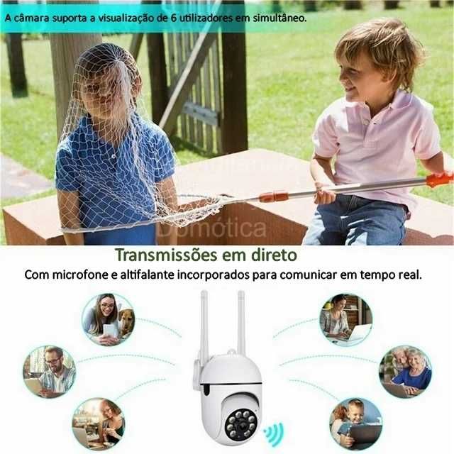 Câmara Rotativa ‼️ S/ fios ‼️ WiFi ‼️ Full HD ‼️ Visão Noturna a Cores