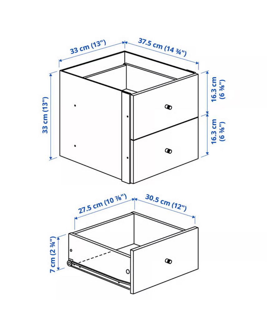 Móvel KALLAX com 4 gavetas - IKEA
