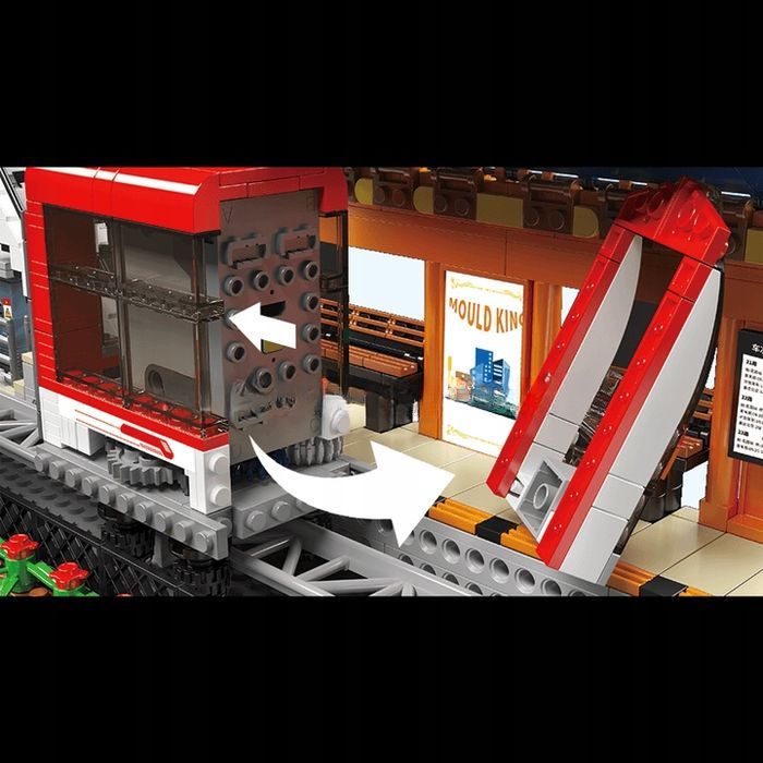 Klocki 1488 el. Urban kolejka miejska z pilotem Mould King 16052