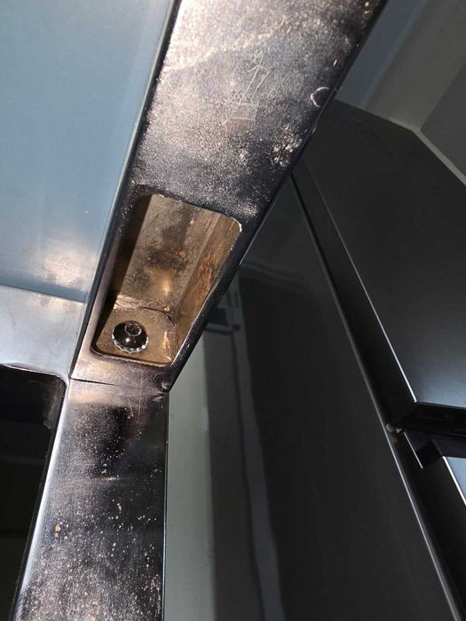 stół Torsby z Ikea, stal chromowana-szkło, 180x85, rozłożony