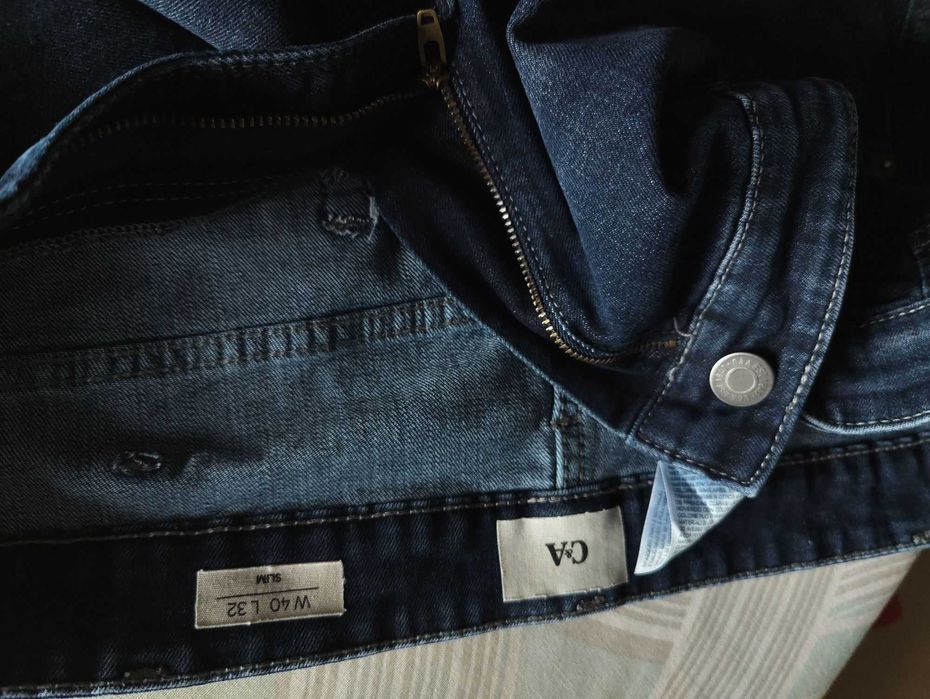 Джинсы The Slim by C&A Buying Германия W40 stretch navy.