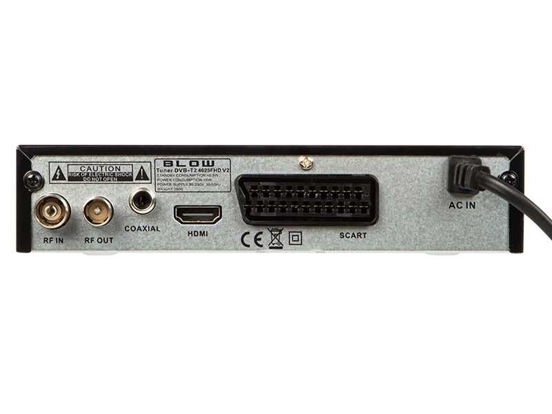 Tuner Dekoder DVB-T2 TV naziemnej BLOW 4625FHD + gratis kabel HDMI