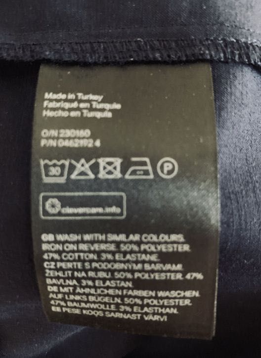 Сукня H&M котонова синя на гудзиках з кишенями платье синее летнее S