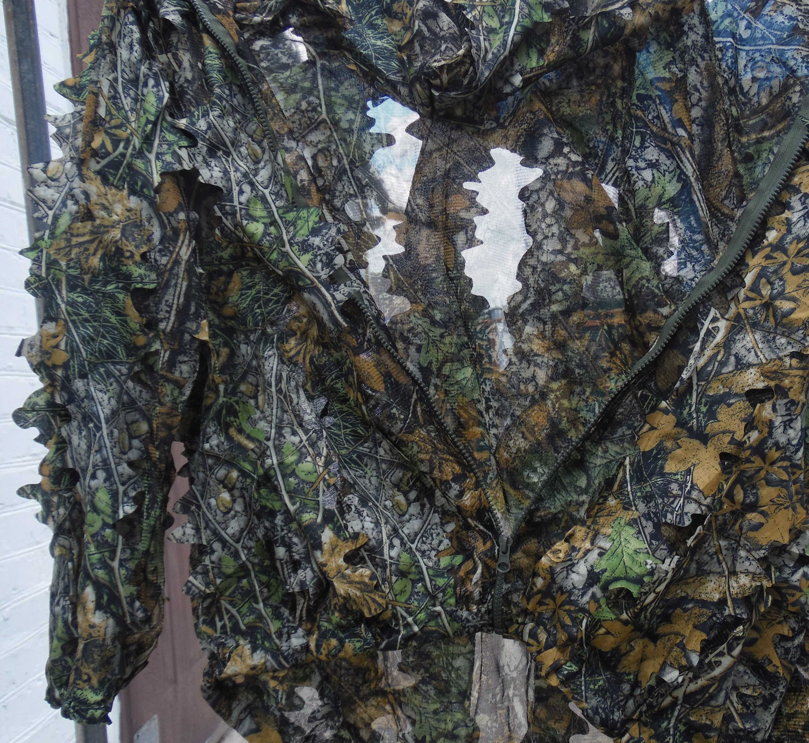 Камуфляжный костюм с 3D листиками: брюки + курточка
