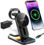 AGPTEK A8 bezprzewodowa ładowarka indukcyjna 4w1 15W lampka Airpods