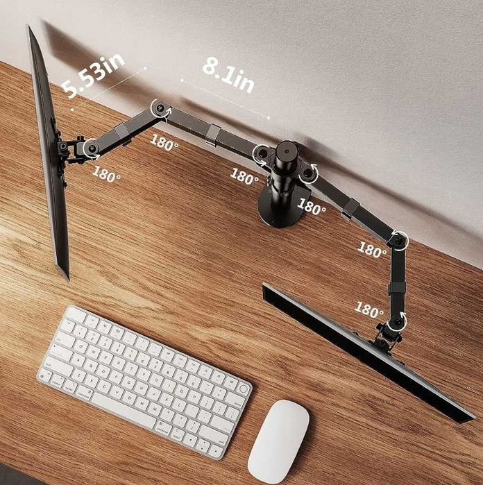 5177 ErGear Podwójny uchwyt na monitor 13"-32" VESA 75/100 mm
