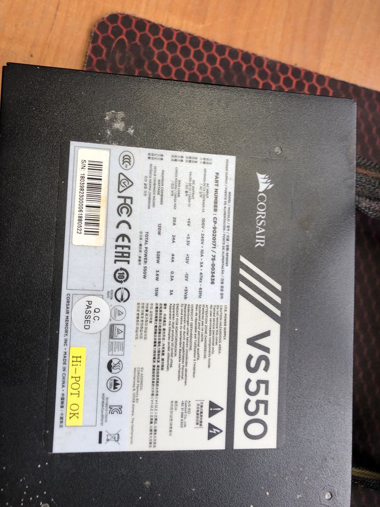 Zasilacz Corsair VS550