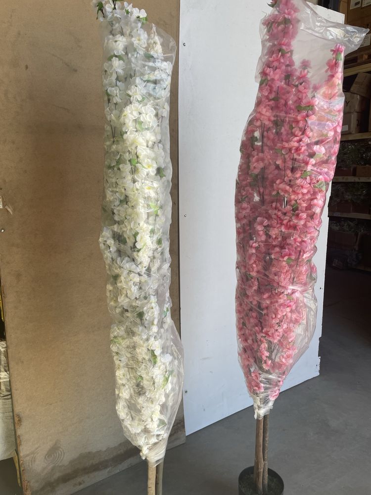 Flores de cerejeira artificiais 185 cm para decorações com entrega