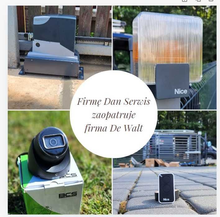 Montaż NICE ROBUS 600 ( sprzęt + montaż ) Domofony Monitoring