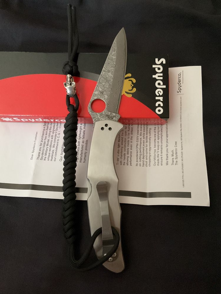 Spyderco Endura дамаск, складний ніж, edc, тактичний ніж
