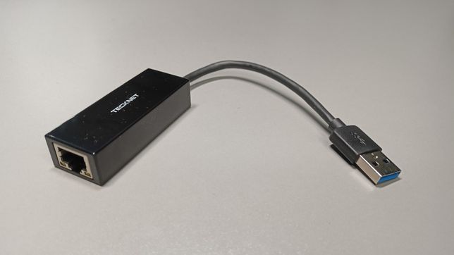 Hub Adapter Przejściówka TECKNET USB 3.0 LAN Gigabit Ethernet Adapter