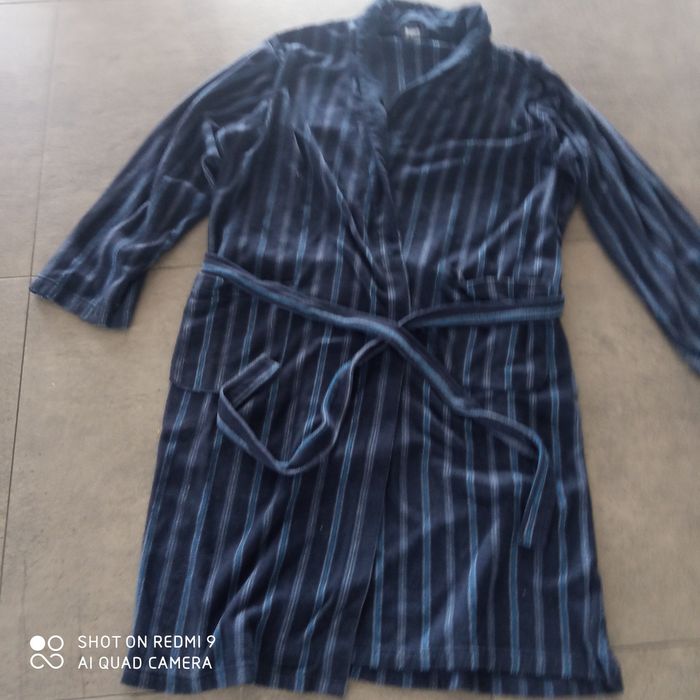 Szlafrok męski, granatowy, Marc& Spencer, rozmiar XL