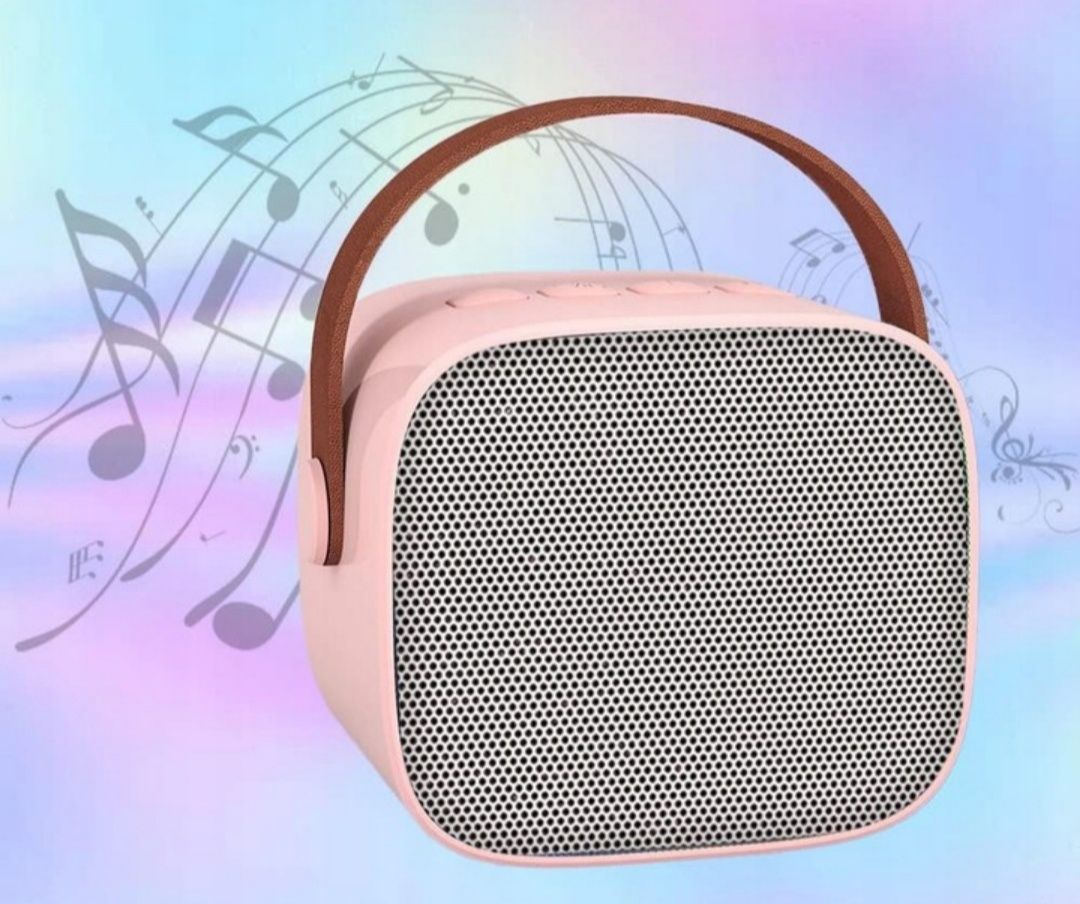 Głośnik bezprzewodowy przenośny 2w1 LED USB mikrofon karaoke bluetooth