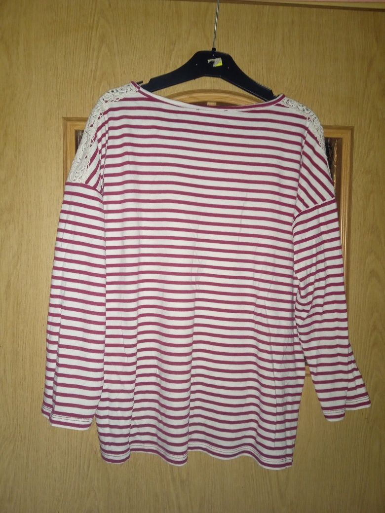 Bluzka Rękaw 3/4 Paski Forever21