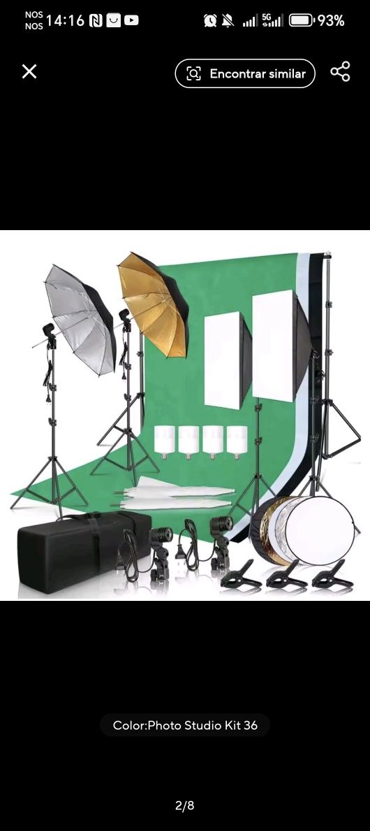 Kit de estúdio profissional com todos os itens e nunca usado.