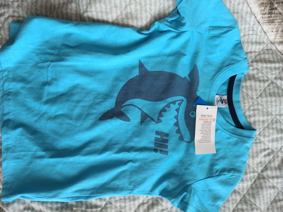 Koszulka 116 nowa niebieska T shirt chłopięcy