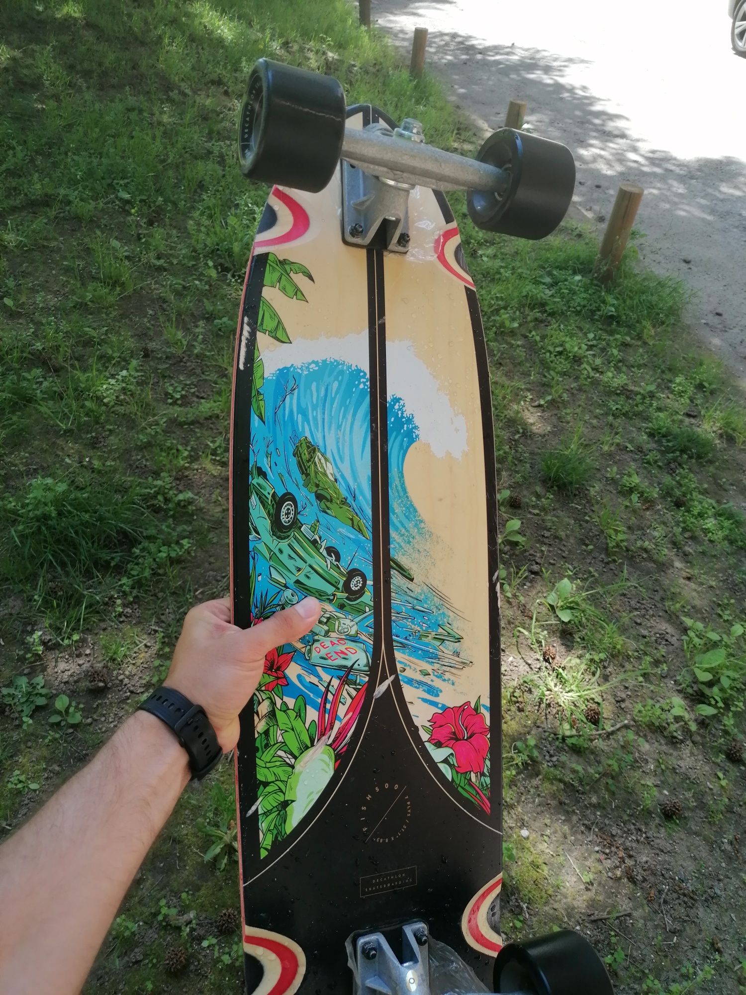 Skate Longboard Fish 500 Black