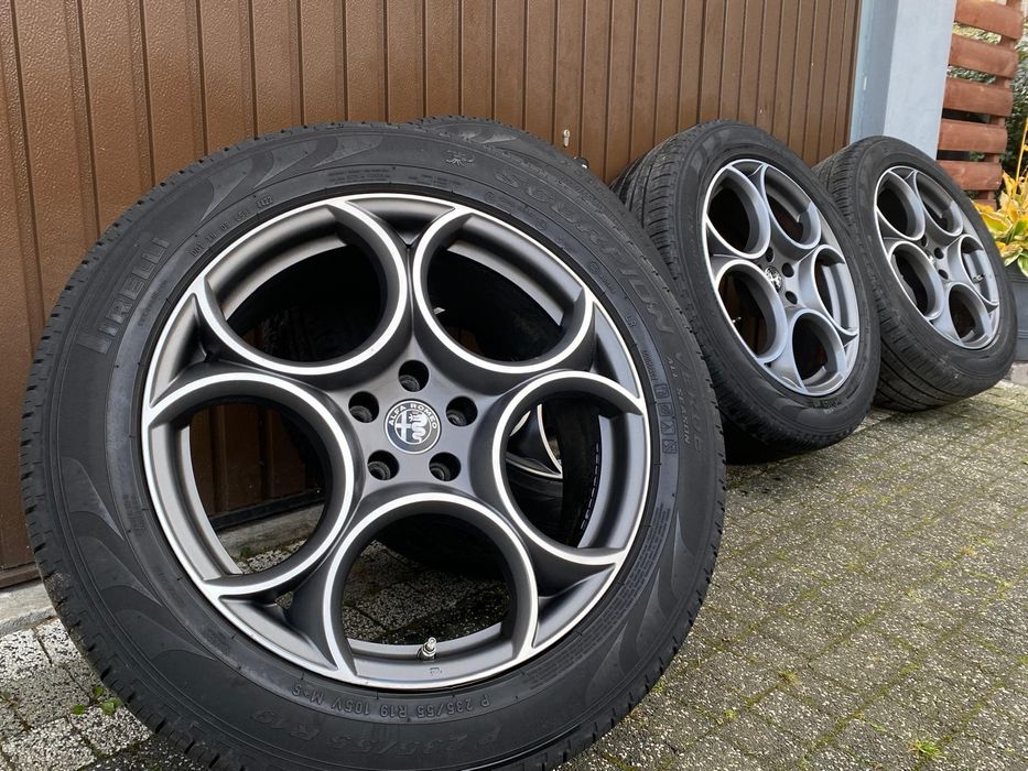 19" Kola Alfa Romeo Stelvio Oryginal 5x110 +Opony Wielosezon 235/55/19