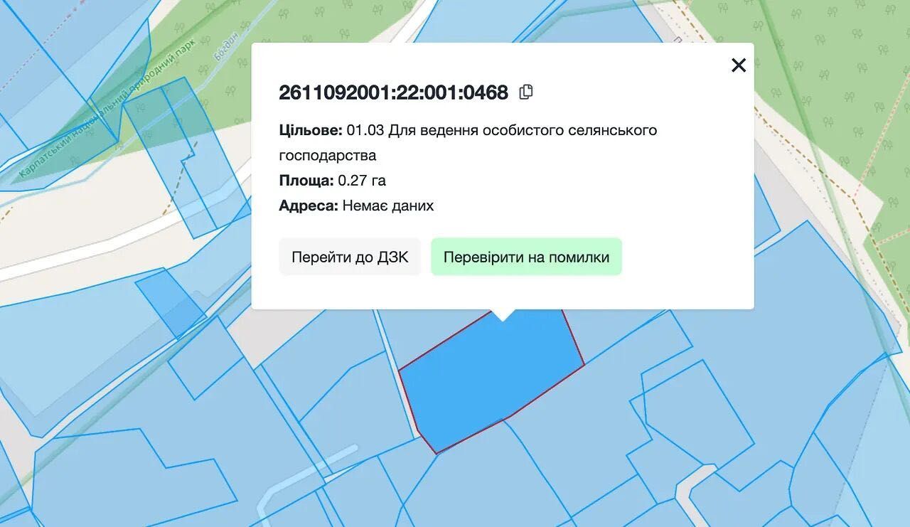Продам земельну ділянку 27 соток, с.Поляниця, 800 м до центр.дороги