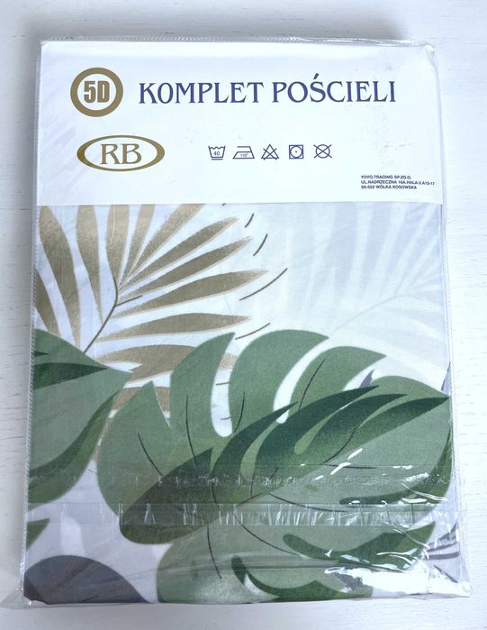 KOMPLET pościeli MONSTERA 160x200 cm ///  REZERWACJA